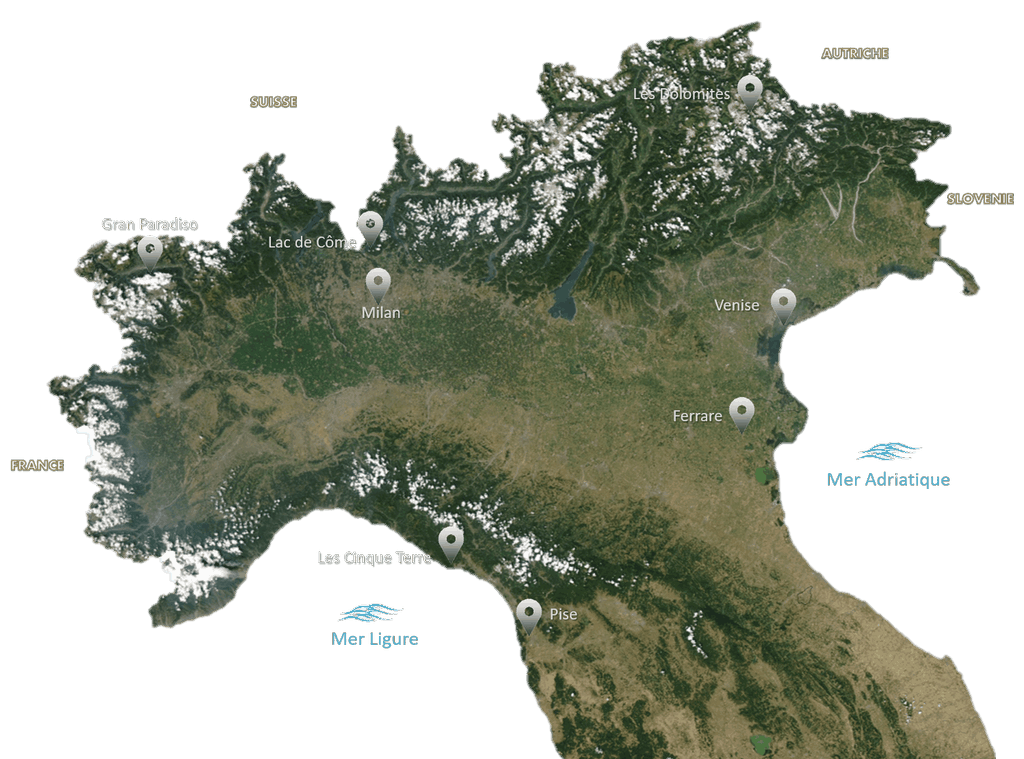 Itinéraire Italie du Nord