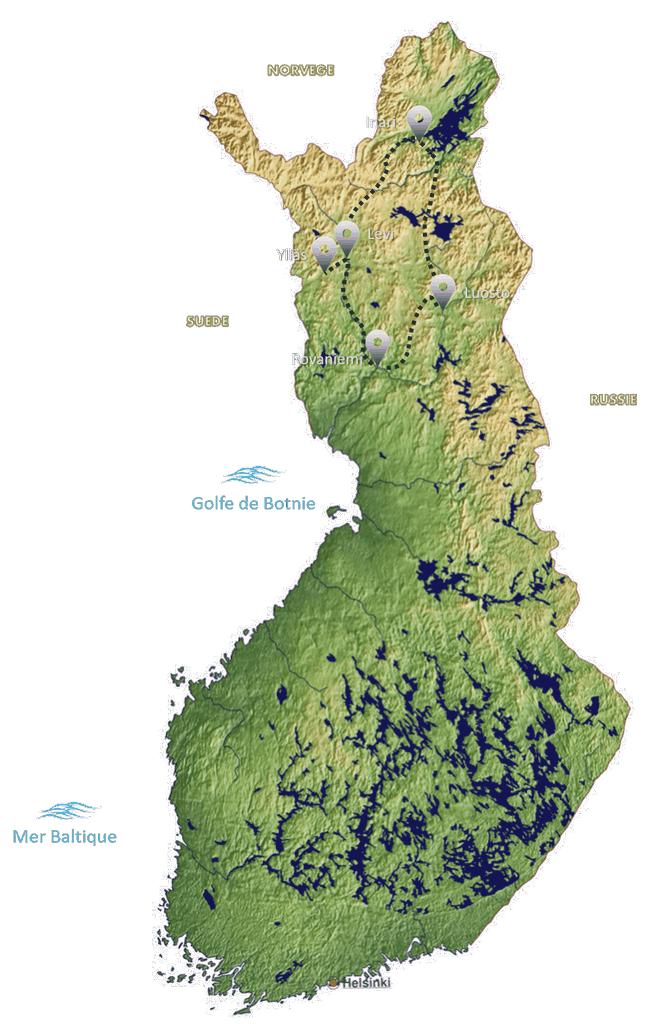 Itinéraire Laponie Finlandaise