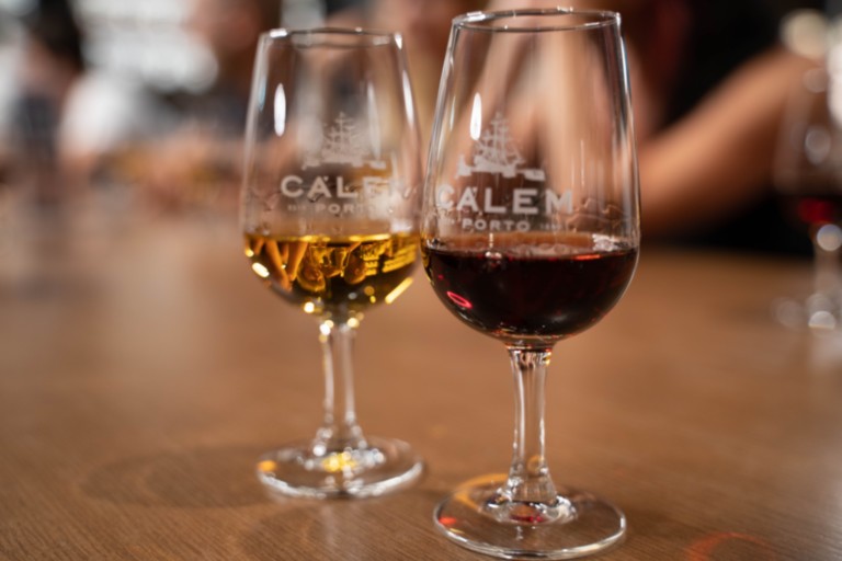 Verres de vin Cálem Porto Portugal