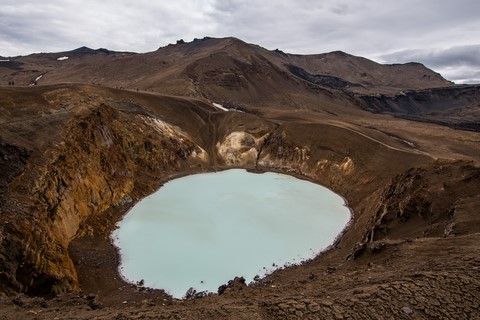 Le lac Askja Víti Islande Iceland