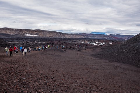Le départ vers les lacs Öskjuvatn Askja Víti Islande Iceland