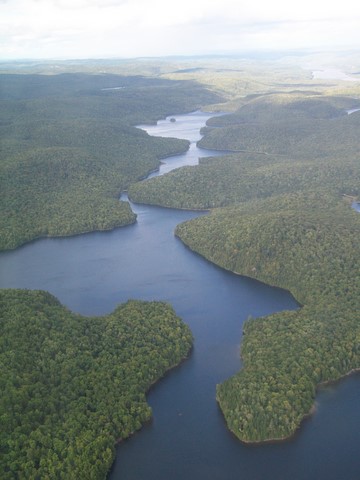 Hydravion au dessus de la Mauricie Canada