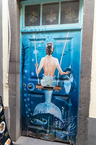 Street art quartier Maria Maior Funchal Madère