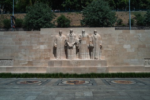 Parc des bastions et mur des réformateurs Genève Suisse