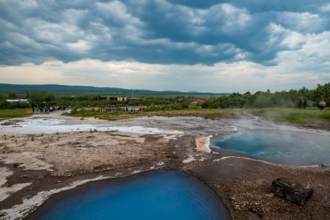 Le champ géothermique de Geysir Islande Iceland