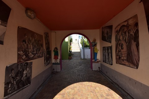 Entrée d'un patio Bo Kaap Cape Town