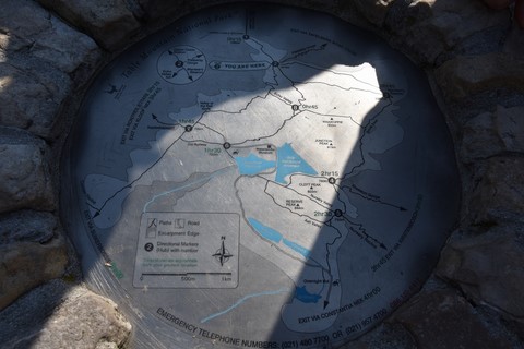 Carte des trails Table Mountain Cape Town
