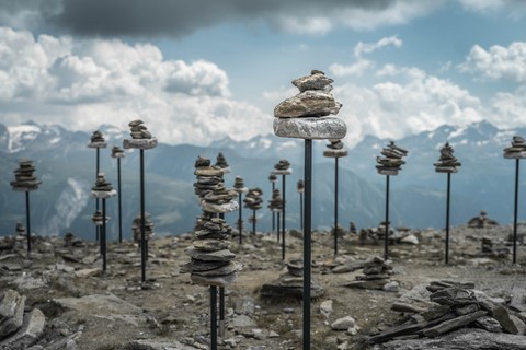 Cairn Eggishorn Glacier d'Aletsch Suisse