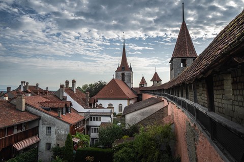 Morat chemin des remparts Suisse