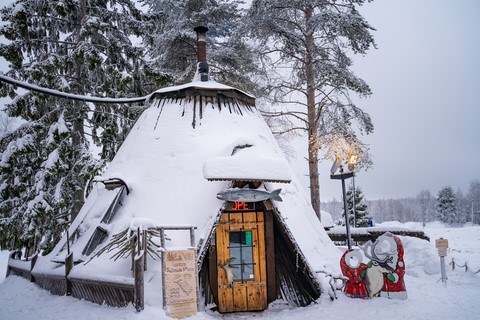 Laponie Finlandaise Rovaniemi Restaurant de saumon fumé