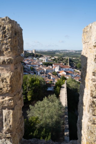 La ville depuis les remparts Óbidos Portugal