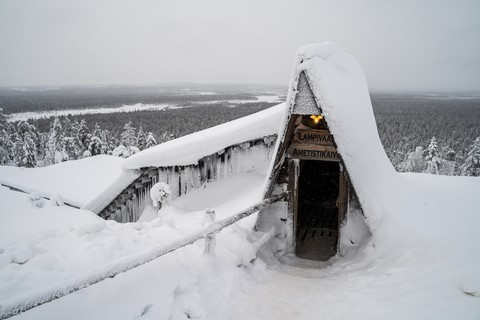 Laponie Finlandaise Pyha-Luosto Electic fatbike et mine d'améthyste
