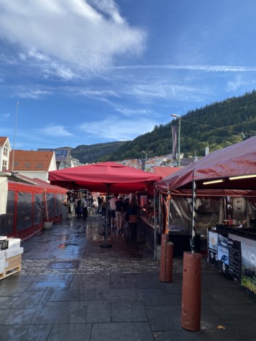 Marché au poisson de Torget Bergen Norvège
