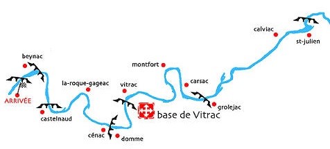 Parcours Canoë Dordogne