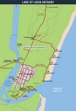 Carte Isimangaliso Wetland Park Saint Lucia Estuary