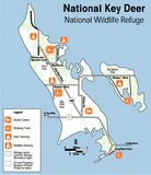 Carte Big Pine key Blue hole Floride Etats-Unis