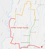 Ubud rando Vallée Sungai Ayung map